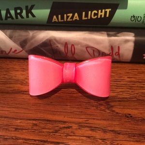 Pink sparkle bow ring